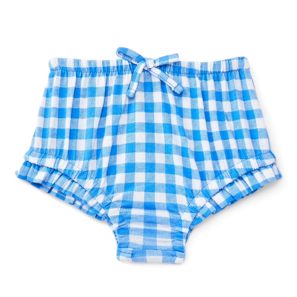 Baby girls Wonder Nation bloomer shorts blue and white size 0-3 months